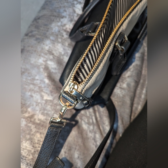 Kate Spade Jackson Street Small Dixon, Pebble Leather, Colorblock Black & Cream - Picture 11 of 15